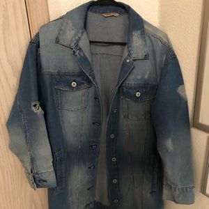 Long denim jacket